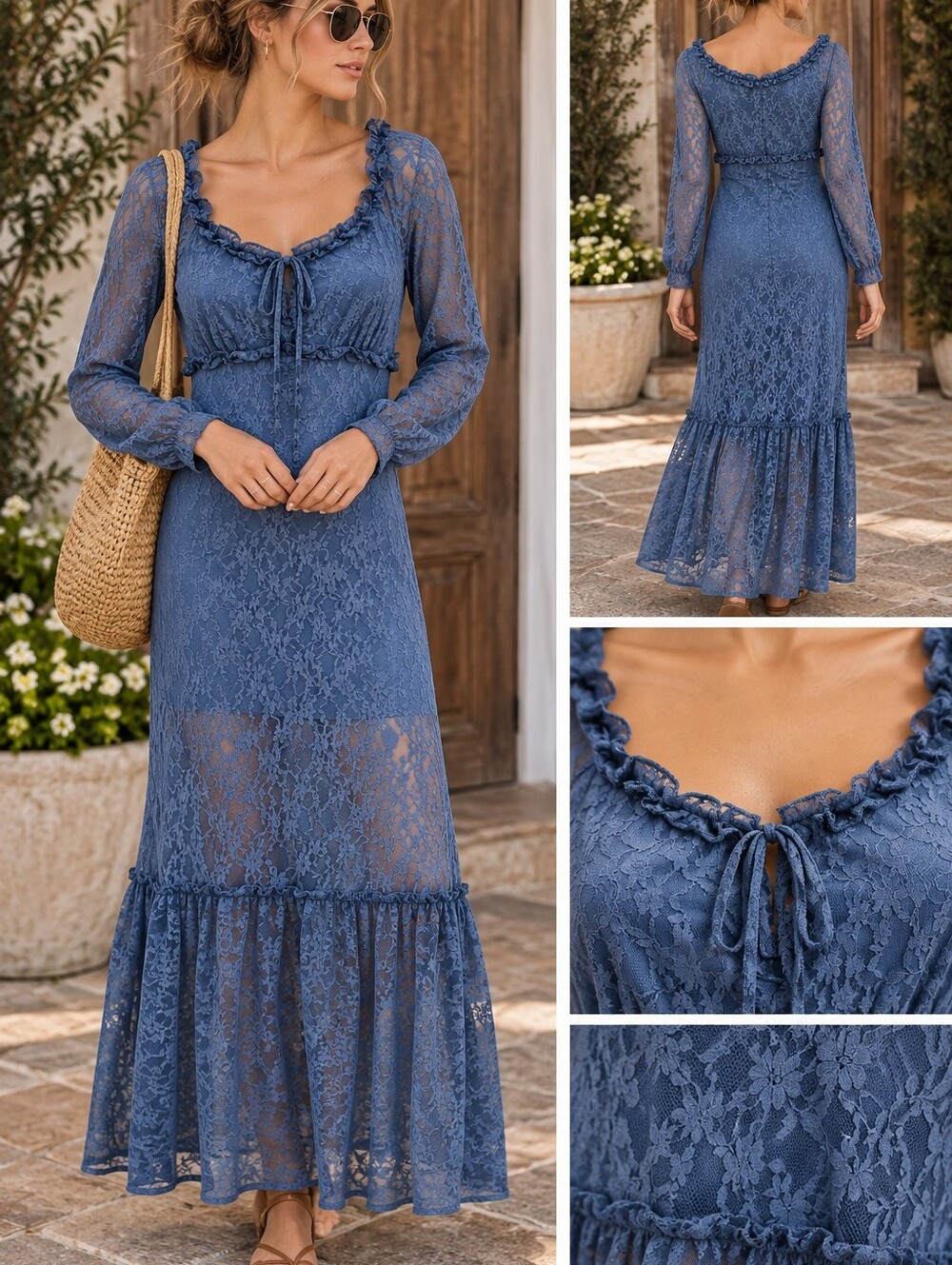 Long Sleeve Maxi Dress, NWOT, M and L